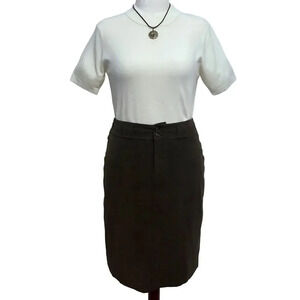 Austin Reed Vintage Brown Knee Length Skirt Women 10